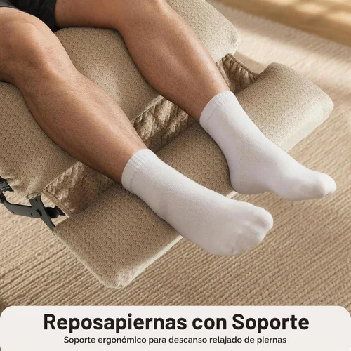 Vista 8 de MCombo Silla reclinable con calor y masaje para sala PR670 (beige)