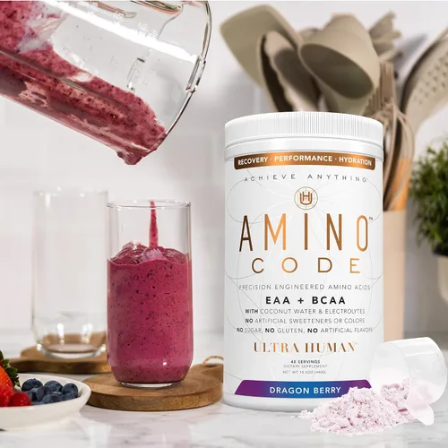 Vista 8 de Ultra Human Amino Code Aminoácidos esenciales + BCAA + electrolitos de agua de coco Bebida energética de aminoácidos saborizados