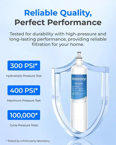 Vista 9 de Waterdrop Filtro de agua F-1000, repuesto para filtro InSinkErator® F-1000 F-2000 y AquaPure AP Easy C-Complete, 500 galones, reduce el cloro