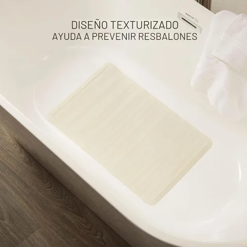 Vista 5 de Rubbermaid Commercial 1982724 tapete para baño Safti-Grip, tamaño medio, blanco