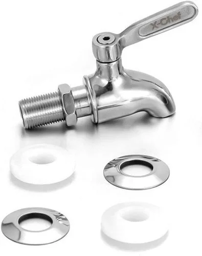 Vista 4 de X-Chef Reemplazo de la espita del dispensador de bebidas, espita de metal de acero inoxidable para tarro de vidrio y dispensador de bebidas