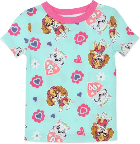 Vista 5 de Paw Patrol Conjunto de pijama de 4 piezas para niñas rosa 100 algodón talla 2T a 5T