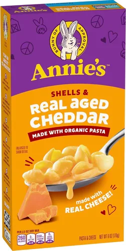 Vista 14 de Annie's Shells and White Cheddar, hecho con pasta orgánica y queso real, 4 unidades, 24 onzas