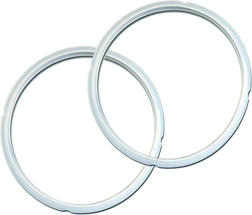 Vista 4 de Anillos de sellado instantáneo de potes, pack doble, color blanco transparente, para modelos 5 c/l o 6 c/l., junta tórica transparente, Blanco