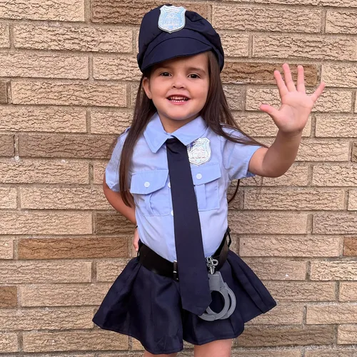 Vista 2 de LATOBREATH Conjunto de uniforme de profesión para niñas y bebés, disfraz de Halloween y cosplay