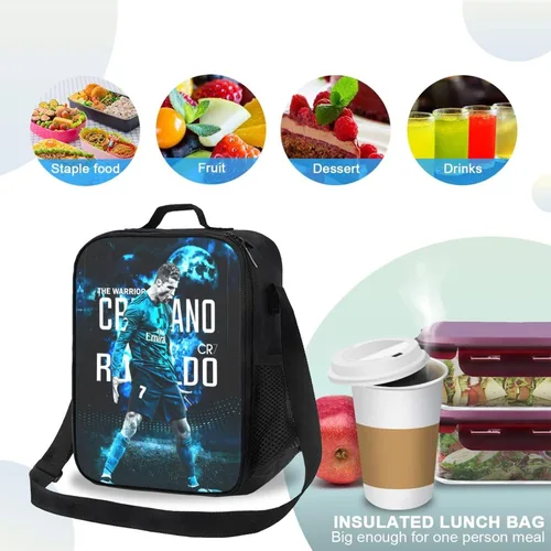 Vista 4 de Bolsa de almuerzo aislada #7 Bolsa de almuerzo impermeable reutilizable bolsas de hielo para bolsas de almuerzo negro 7