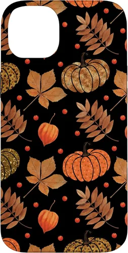 Vista 15 de Otoño hojas y calabazas patrón Halloween otoño regalos caso para iPhone 17