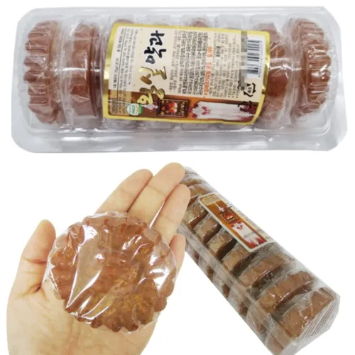 Vista 3 de Postre coreano de la familia real Yakgwa tradicional waffle dulce miel galleta snack 7.05 oz - empaquetado individualmente