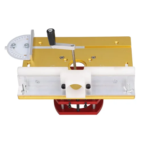 Vista 3 de Elevador de enrutador con placa superior, base de elevación, ranurado para carpintería, biselado, parte superior de mesa, enrutador de precisión