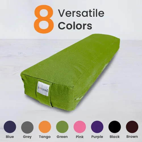 Vista 60 de Sol Living Almohada de yoga rectangular para meditación, accesorios de meditación de algodón, almohada de meditación restaurativa de yoga, almohada