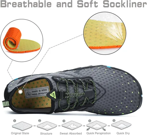 Vista 5 de Kararao Mens Womens Water Shoes Quick Dry Swim Shoes Beach Shoes Pool Surfing Aqua Sports