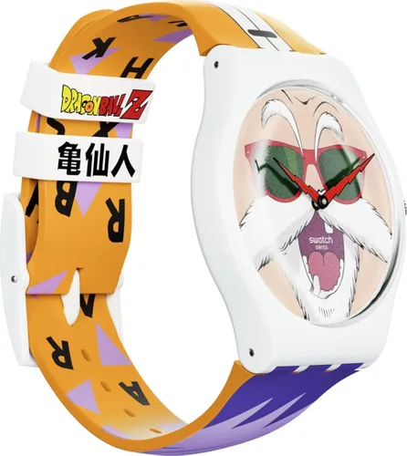 Vista 6 de Swatch Reloj unisex KAMESENNIN X SWATCH (Modelo SUOZ346), Blanco, Reloj de cuarzo