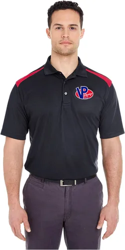 Vista 2 de VP Racing Fuels - Polo bordado en dos tonos para hombre Air Wicking - Licenciado VP Racings Fuels Apparel