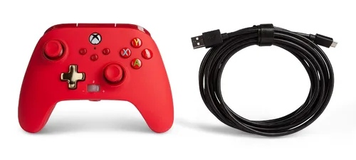 Vista 7 de PowerA Enhanced Wired Controller for Xbox - Red Gamepad Wired Video Game Controller Gaming Controller Xbox Series XS Xbox One - Xbox Series X