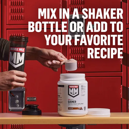 Vista 5 de Muscle Milk Gainer Proteína en Polvo, Chocolate, 32g Proteína, 5 Libras