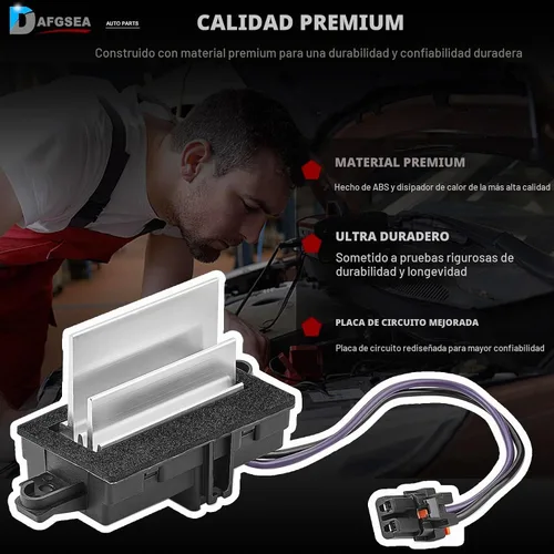 Vista 4 de Módulo de control de ventilador AC Resistencia del motor del ventilador para 2003-2007 Chevy Silverado Avalanche Suburban Tahoe, GMC Envoy Sierra