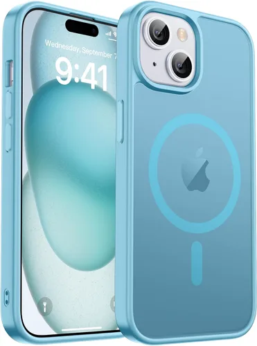 Vista 140 de zapica Funda magnética para iPhone Air, con protector de pantalla de vidrio templado, compatible con MagSafe, translúcida mate, a prueba de golpes