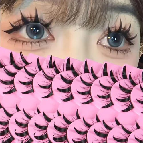Vista 19 de Pestañas postizas de visón 3D, pestañas postizas naturales y finas, 0.59 pulgadas, pestañas largas y esponjosas, herramientas de maquillaje de ojos
