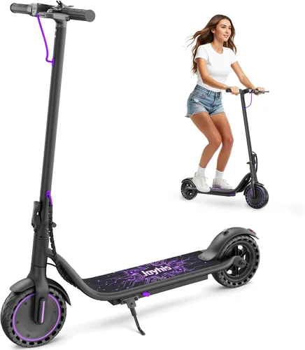 Vista 14 de Joyhis Patinete eléctrico para adultos – 19/22 MPH y rango de 15/22 millas, neumáticos sólidos de 8.5 pulgadas/10 pulgadas plegable E-Scooter