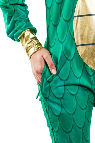 Vista 9 de Tipsy Elves Disfraz de dragón para mujer mono de monstruo mítico verde de Halloween