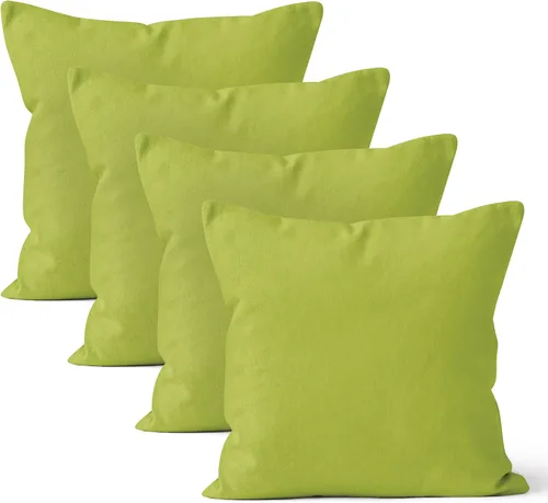 Vista 81 de Encasa XO Juego de 2 fundas de almohada de 12 x 12 pulgadas, color beige, sin rellenos, fundas de almohada de algodón para sala de estar, cama