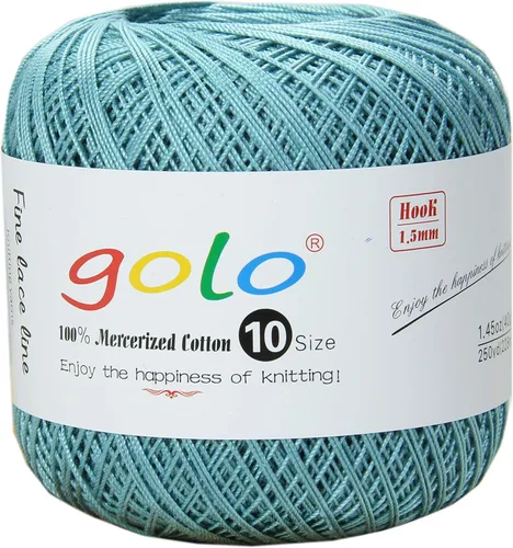 Vista 60 de Golo - 3 bolas de hilo de ganchillo tamaño 10, hilo de crochet para tejer a mano 102