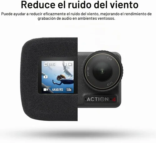Vista 5 de HSU Funda Windslayer para cámara DJI Osmo Action 5 Pro/4/3 Action