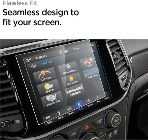 Vista 2 de Protector de pantalla de vidrio templado compatible con Jeep Grand Cherokee 2019, 2020, 2021, antiarañazos, resistente a los golpes, HD