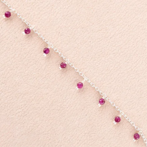 Vista 81 de Yanara Tobilleras de piedras preciosas para mujer, piedra natal natural, chapada en plata, joyería hecha a mano en 8.5 + 1.5 pulgadas, cristales