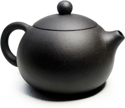 Vista 9 de Tetera china Yixing genuina arena negra Heijingang té Xishi ollas con cuerda 6oz mini