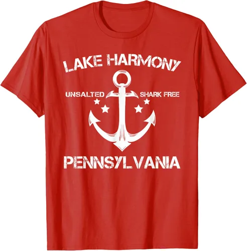 Vista 88 de Playera divertida de Lago Harmony Pennsylvania para acampada o pesca Negro
