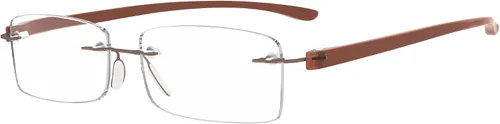 Vista 8 de Eyekepper - Gafas de lectura con lentes pequeños sin marco para hombres y mujeres