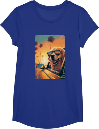 Vista 30 de Golden Retriever - Camiseta divertida de Golden Retriever con lentes, Negro