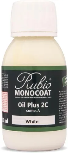 Vista 14 de Rubio Monocoat Muestra de Tinte y Acabado para Madera - Niebla 5% Aceite Plus Parte A Aceite de linaza para madera de secado rápido y ecológico