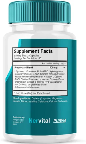 Vista 8 de Paquete de 2 cápsulas nerviosas, alivio de neuropatía de máxima fuerza para piernas y pies, estimulador de vitaminas para nervios, suplemento