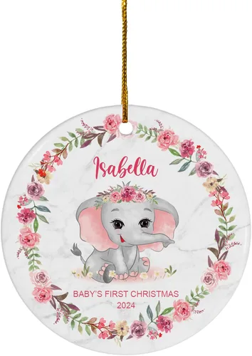 Vista 16 de FLOCHIL Adorno personalizado para la primera Navidad del bebé 2024, adorno de la primera Navidad de los bebés 2024, regalo para niños, niñas, bebés