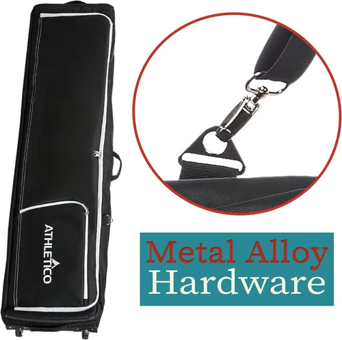 Vista 6 de Athletico Conquest - Bolsa de snowboard acolchada con ruedas - Bolsa de viaje para botas individuales de snowboard y snowboard