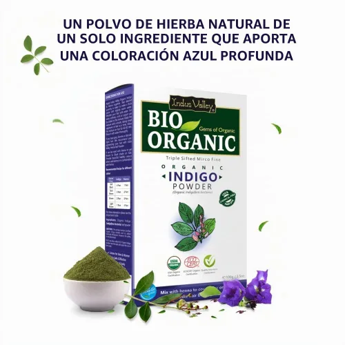 Vista 4 de I.V BIO COMBO ORGÁNICO (BHRINGRAJ POLVO 100G+INDIGO POLVO 100G)