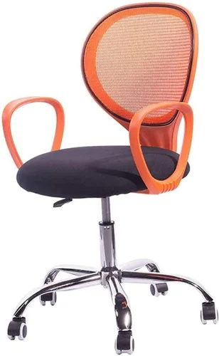 Vista 6 de Ergonomic Round Back Office Chair Staff Student Dormitory Computer Seat Home Mesh Lifting Chair Backrest Rotating Chair(A)