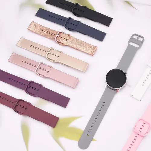Vista 9 de 4 PACK Bands Compatible with Samsung Galaxy Watch 4 40mm 44mm/ 4 Classic 42mm 46mm, 20mm Adjustable Silicone Sport Replacement Strap for Samsung
