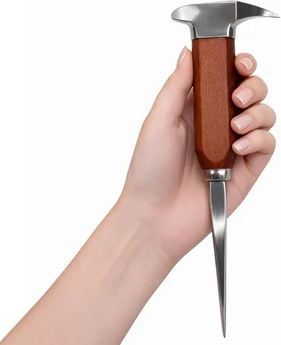 Vista 3 de Paleta de hielo para romper hielo, herramienta eficiente de acero inoxidable de 6.86 pulgadas con mango ergonómico para uso en el hogar, bar