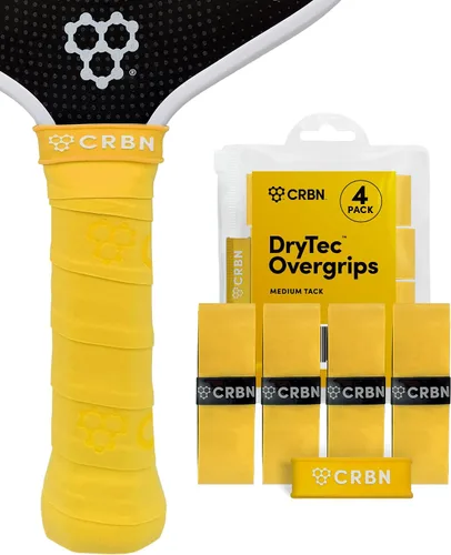 Vista 12 de CRBN Pickleball - Overgrips Drytec™ - Cinta adhesiva para pala de pickleball - Absorbe el impacto y la humedad - Pack de 4