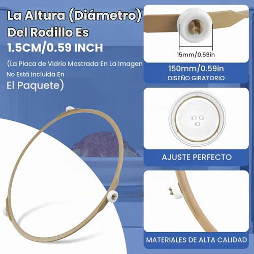 Vista 4 de Anillo giratorio para microondas de 8.8 pulgadas, 1 paquete