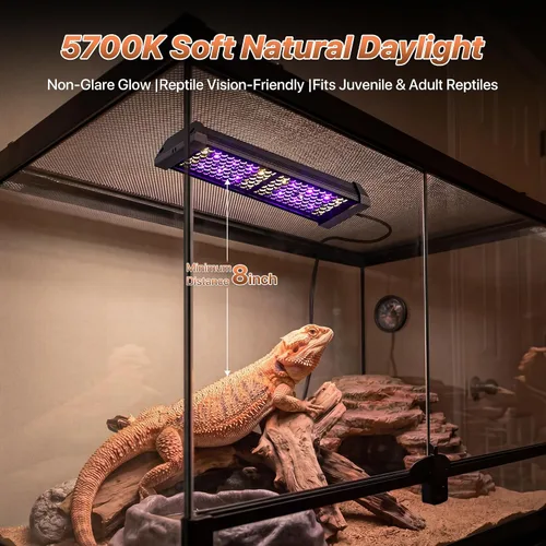 Vista 6 de LED UVB Reptile Light with Timer & Dimmer (8.5inch)