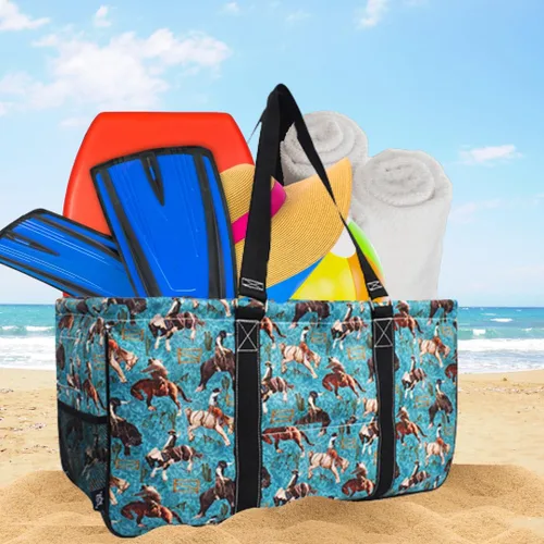 Vista 94 de NGIL Bolsa de comestibles reutilizable extra grande plegable de gran tamaño para comestibles, almacenamiento, picnic, playa, Estampado