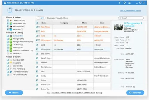 Vista 5 de Wondershare dr.fone toolkit - iOS Data Recovery [Download] [Download]
