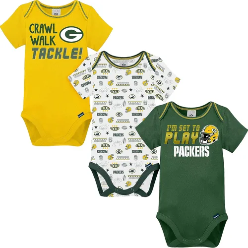 Vista 34 de Gerber - Mameluco unisex de manga corta para bebé, equipo de la NFL, paquete de 3