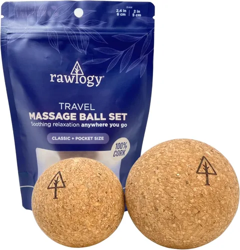 Vista 10 de Pelota de masaje de corcho de viaje, alternativa ligera y sostenible a la bola de lacrosse para aliviar el dolor muscular