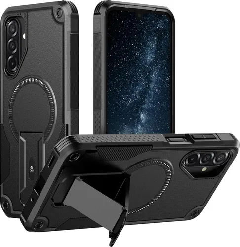 Vista 17 de ONES Funda para Samsung Galaxy A56 5G / A36 5G, grado MIL, a prueba de caídas, doble capa a prueba de golpes, bolsa de aire de esquina, soporte