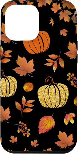 Vista 26 de Fall Leaves and Pumpkins Pattern Halloween Autumn Case for iPhone 17